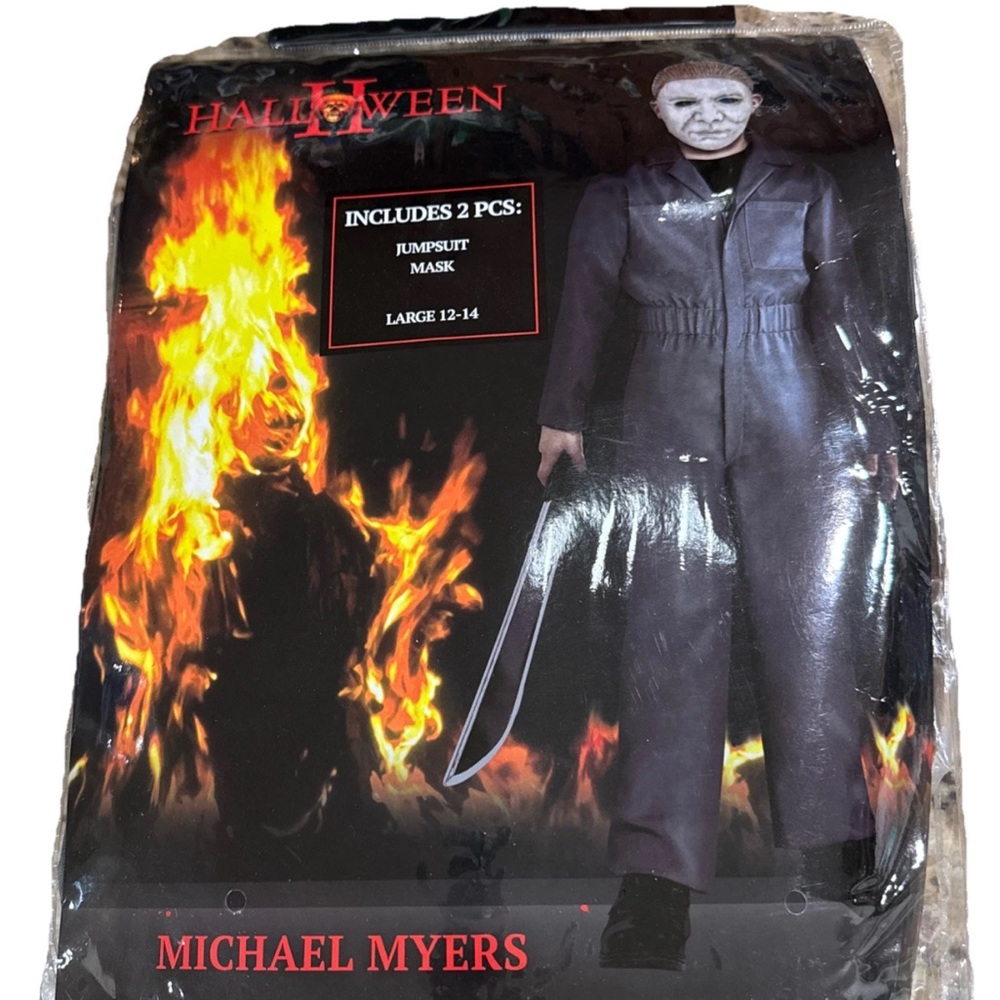 Halloween Michael Myers Jumpsuit & Mask Costume Youth L (12-14)